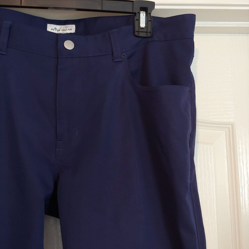 Peter Millar Crown Sport Performance Stretch Pants Men's Golf Comfort 35x32 Navy - Picture 4 of 15